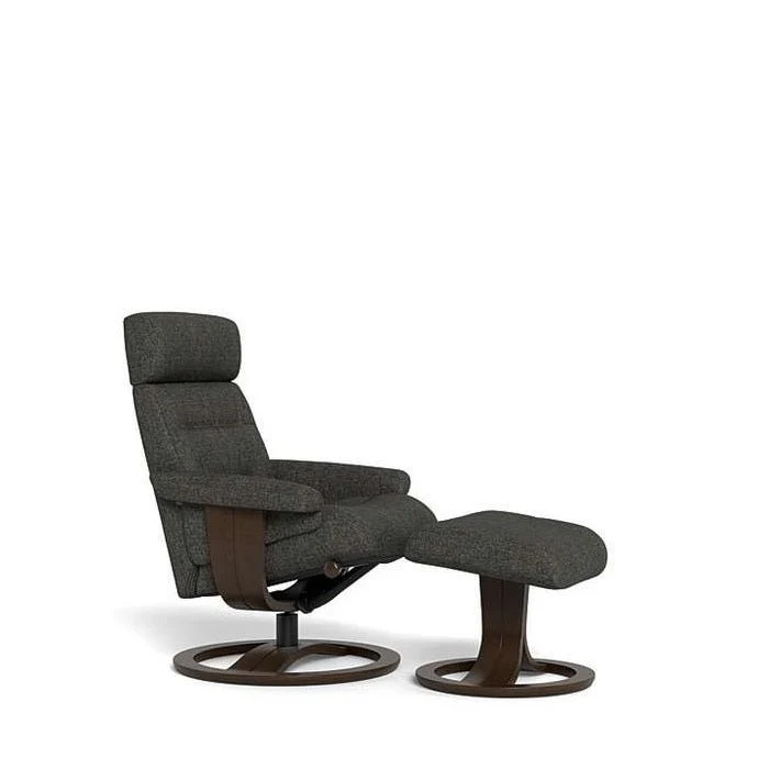 La-Z-Boy Royal Large Wenge Recliner + Footstool - Image 2