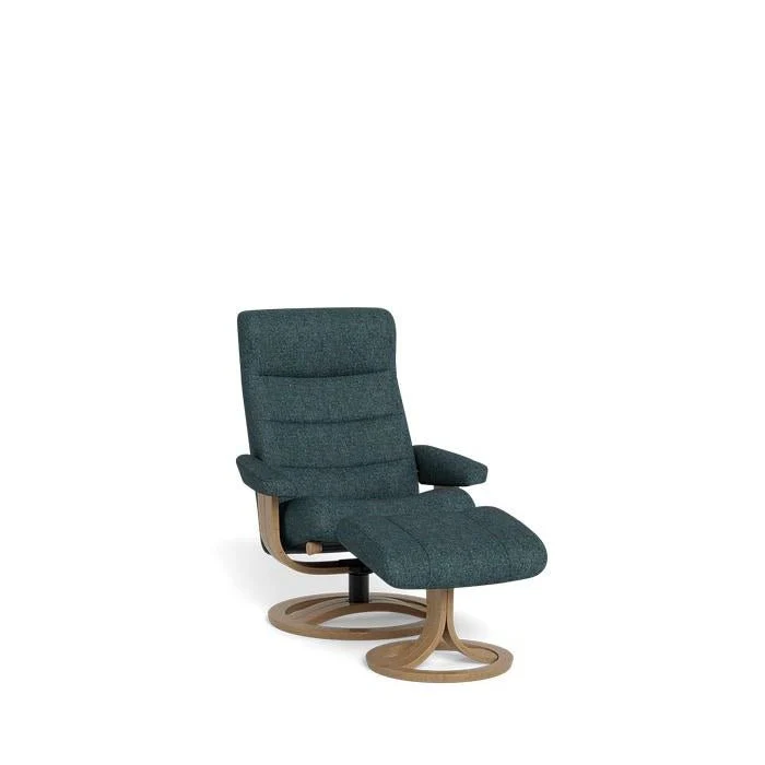 La-Z-Boy Tampa Oak Swivel Recliner + Footstool in Fabric - Image 6