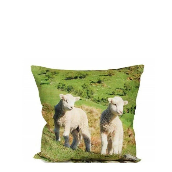 Lambs in Field Cushion