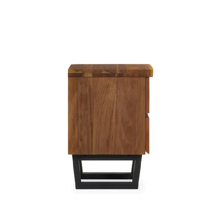 LiveEdge 2 Drawer Bedside - Blackwood veneer - Image 3
