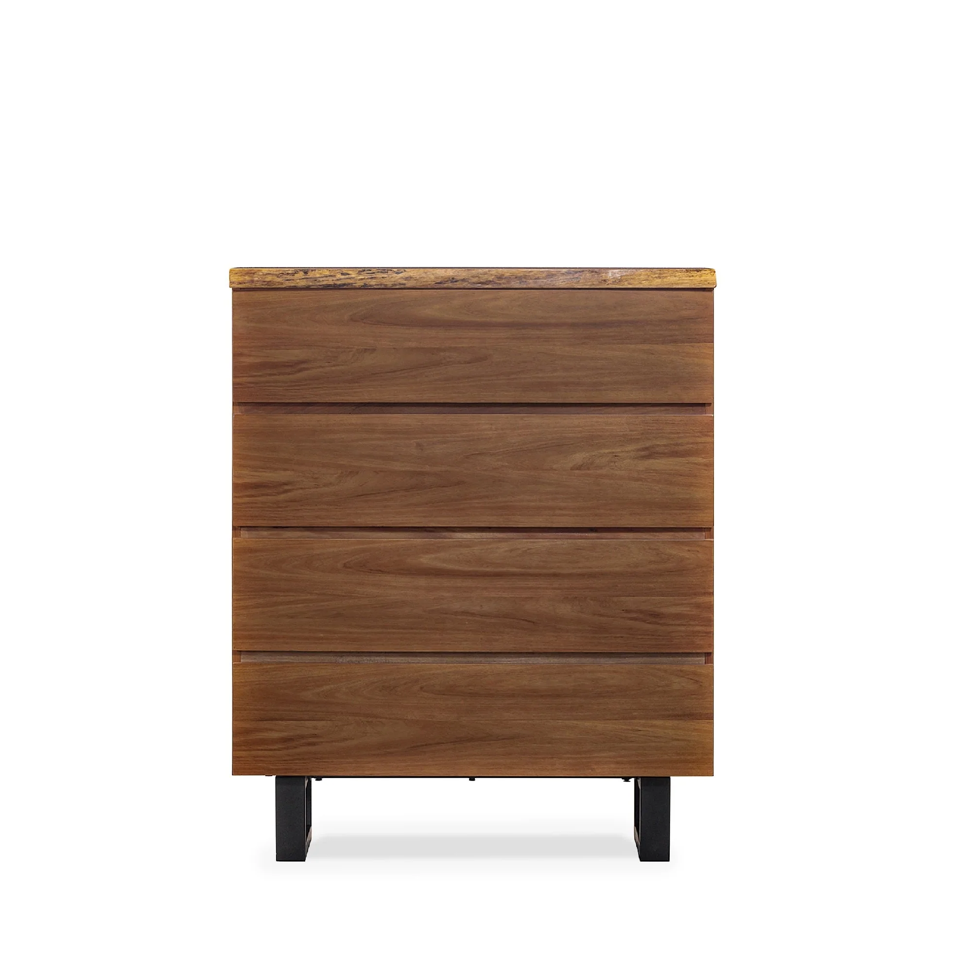 LiveEdge 4 Drawer Tallboy - Blackwood veneer