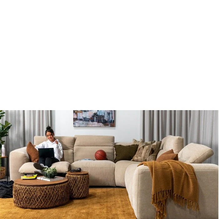 Madison 5 Piece Power Corner Modular Suite in Fabric - Image 18