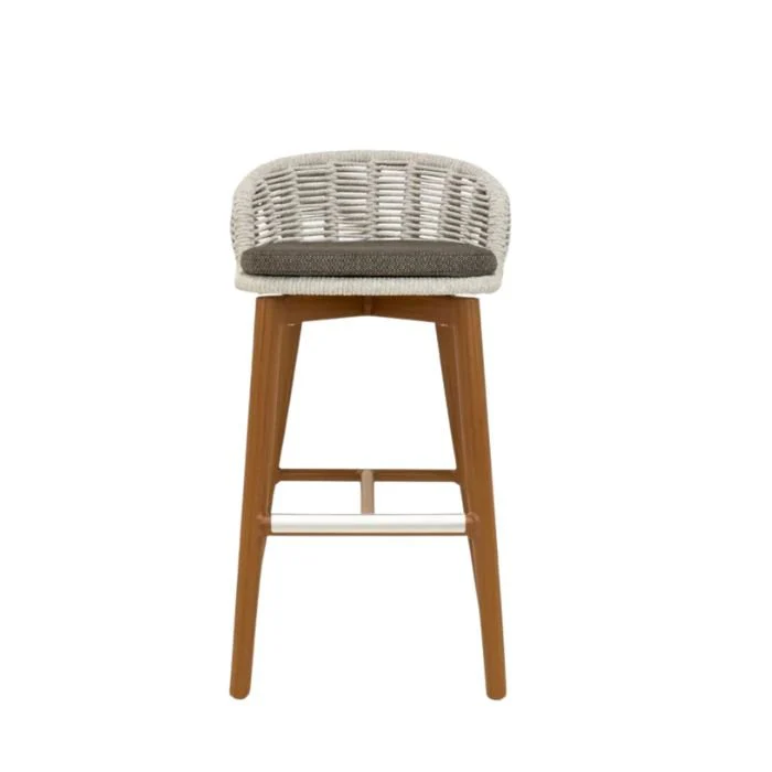 Maya Outdoor Barstool - soft pumice rope