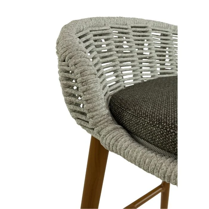 Maya Outdoor Barstool - soft pumice rope - Image 3
