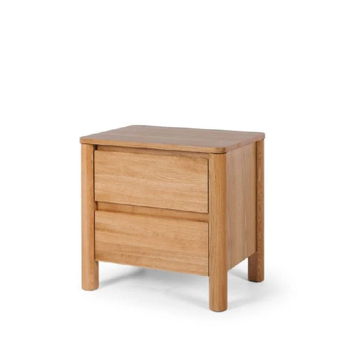 Meiko 2 Drawer Bedside - Crafted in Oak - Image 2