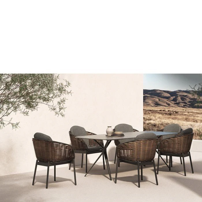 Melia Outdoor Dining Chair - wicker - Image 3