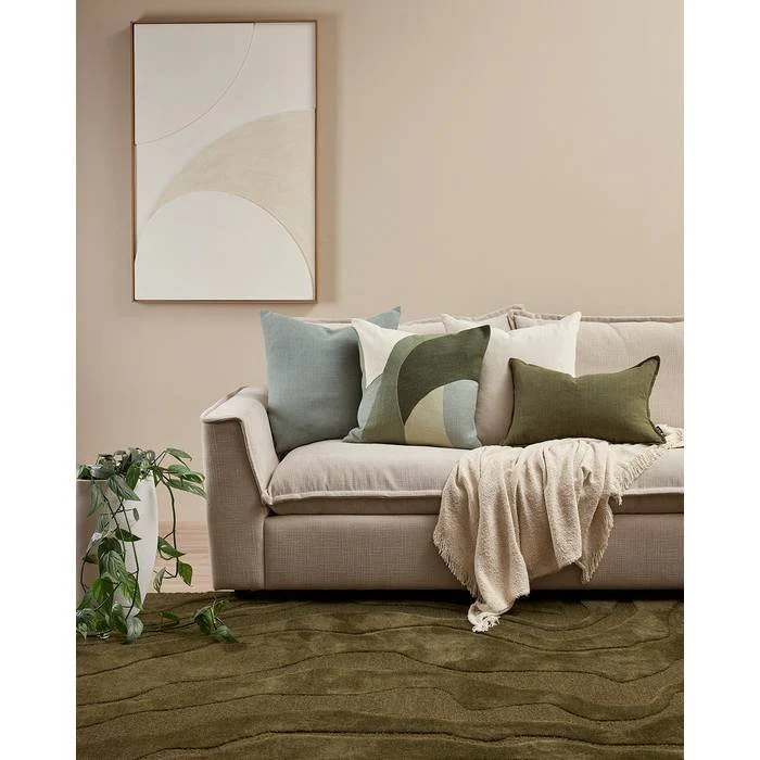 Mira Floor Rug - Olive (100% Wool) - Image 5