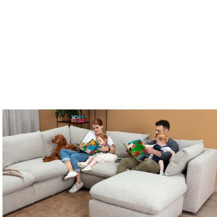 Murphy 6 Piece Modular Corner Suite in Fabric - Image 15