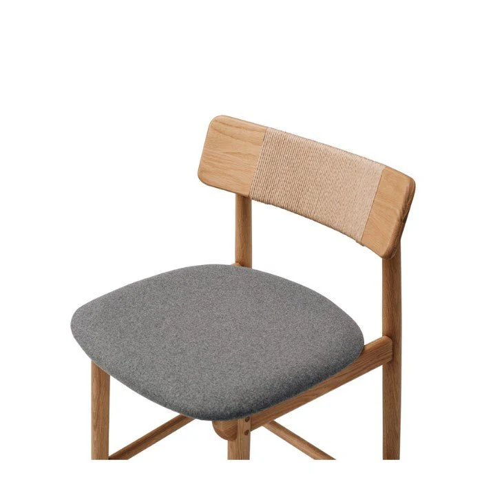 Niles Barstool High Back (Natural Oak) Fabric - 660SH - Image 5