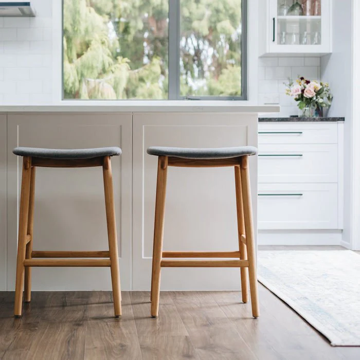 Niles Barstool (Natural Oak) Fabric - 660SH - Image 2