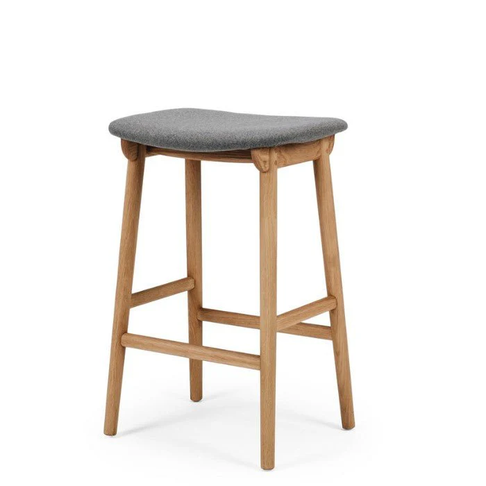 Niles Barstool (Natural Oak) Fabric - 660SH - Image 5