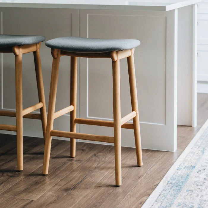 Niles Barstool (Natural Oak) Fabric - 660SH - Image 7