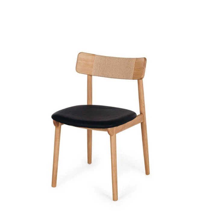 Niles Dining Chair (Natural Oak) PU - Image 2