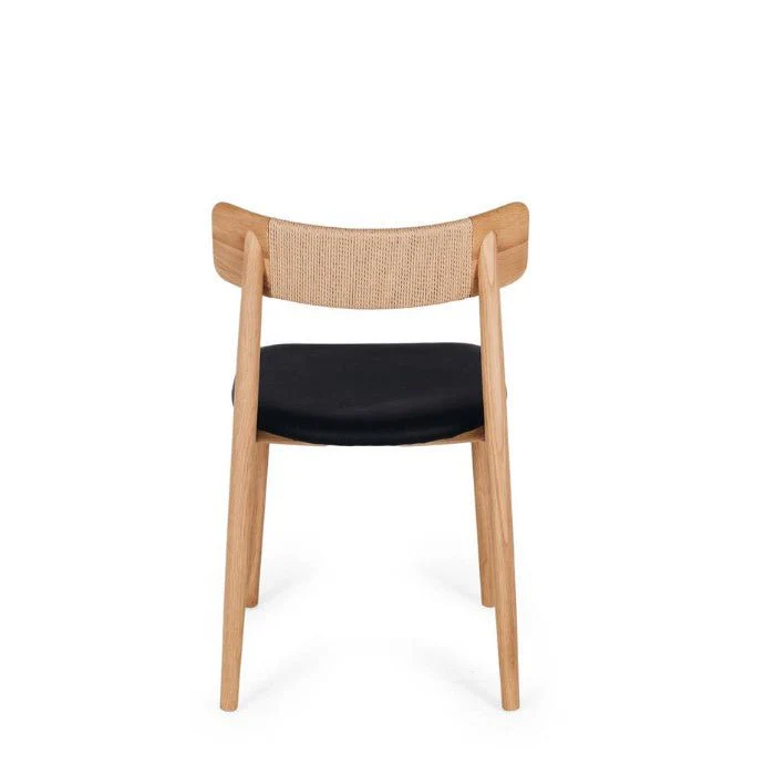 Niles Dining Chair (Natural Oak) PU - Image 3