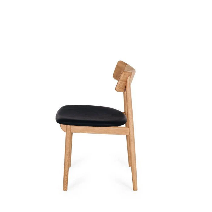 Niles Dining Chair (Natural Oak) PU - Image 4