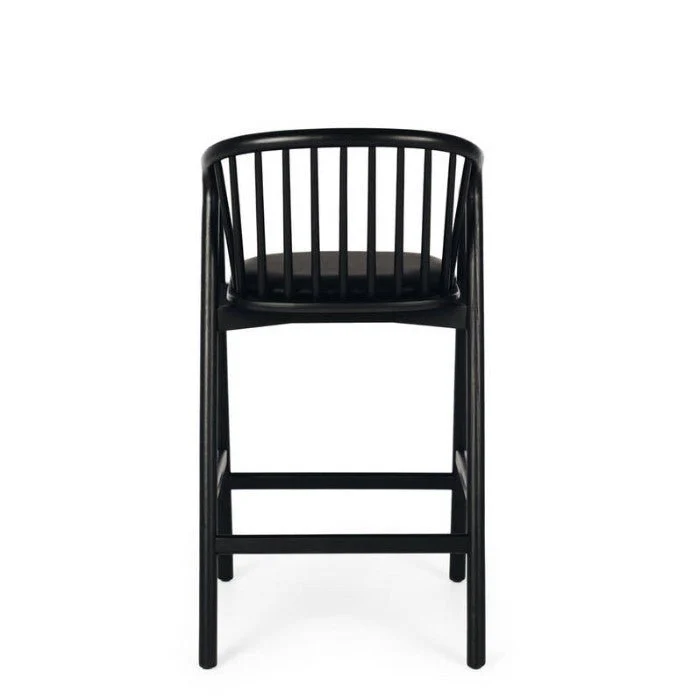 Nord Barstool Black Oak) Black PU Seat