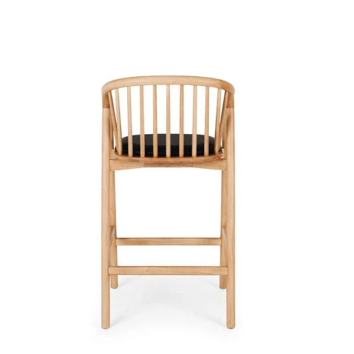 Nord Barstool Natural Oak) Black PU Seat