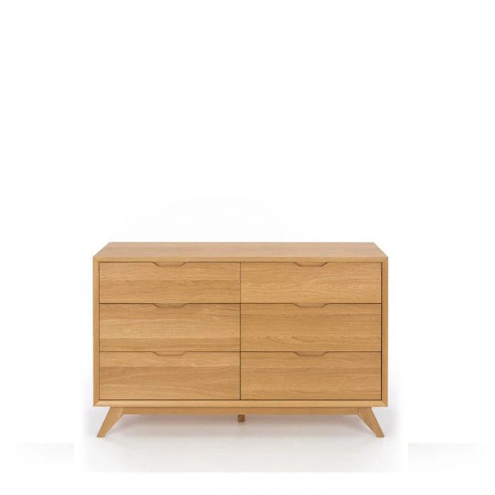 Norway Chest 6 Drawer wide - Oak