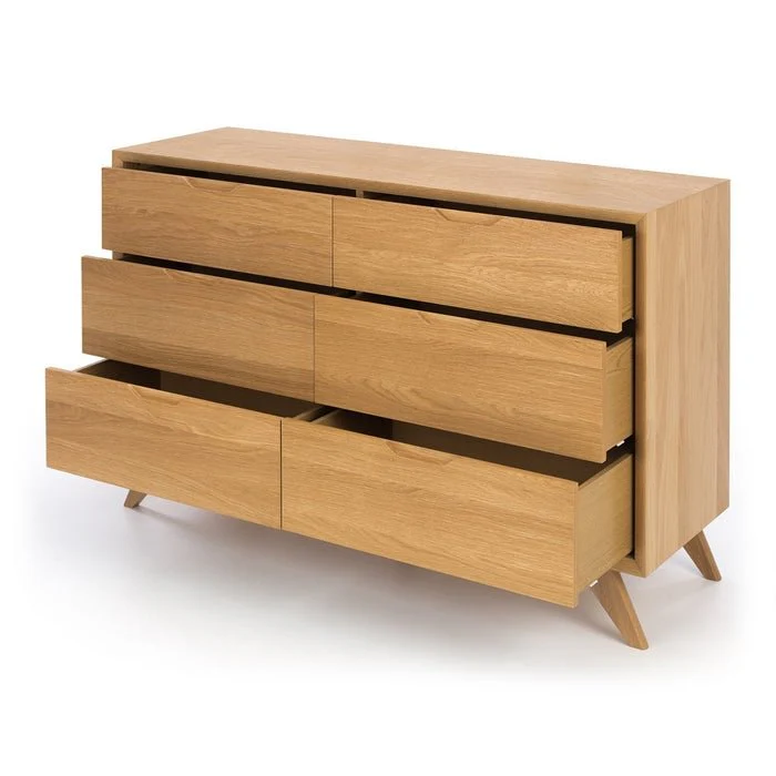 Norway Chest 6 Drawer wide - Oak - Image 3