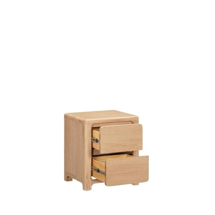 Oaky 2 Dr Bedside - sleeked curved lines - Image 3