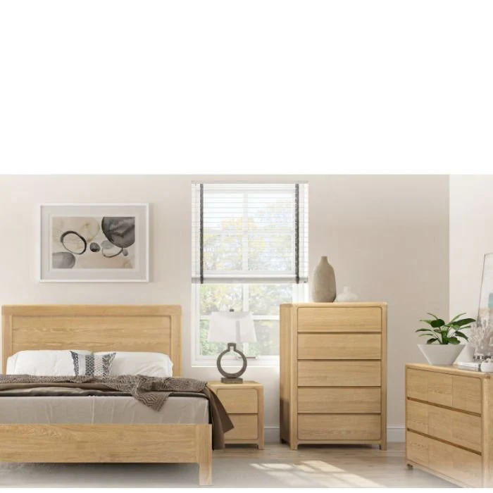 Oaky 2 Dr Bedside - sleeked curved lines - Image 6
