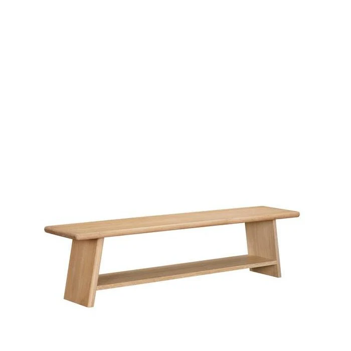 Oaky Bench Seat 1900w - sleeked curved lines - Image 3