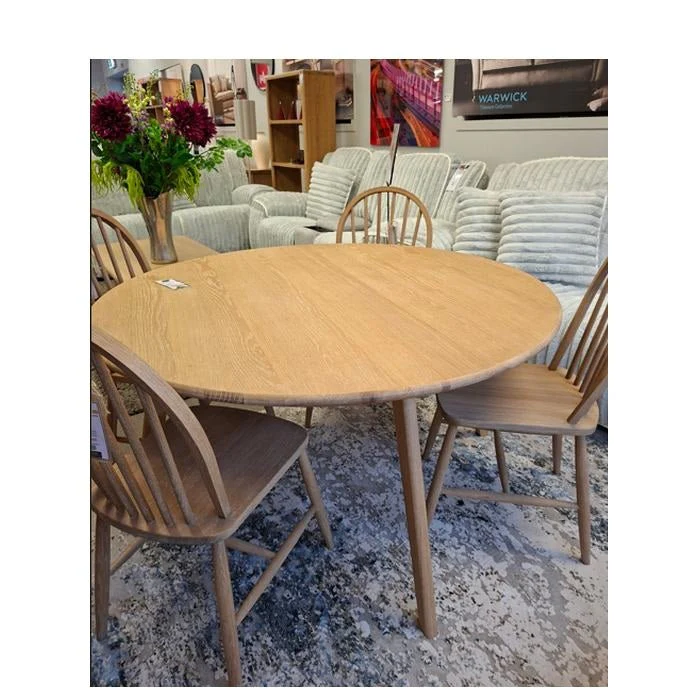 Oaky Dining Table 1400dia - sleeked curved lines - Image 3