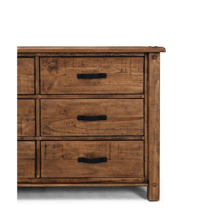 Oberon 6 Drawer Dresser & Mirror - Pine - Image 4