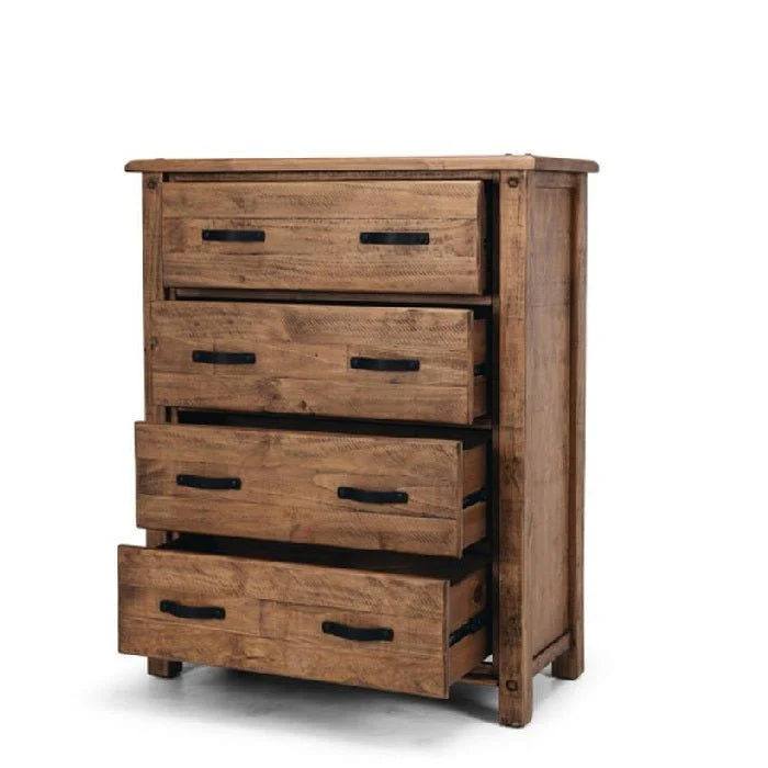 Oberon 4 Drawer Tallboy - Pine - Image 4