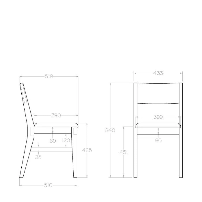Ohope Dining chair - Ash - Image 3