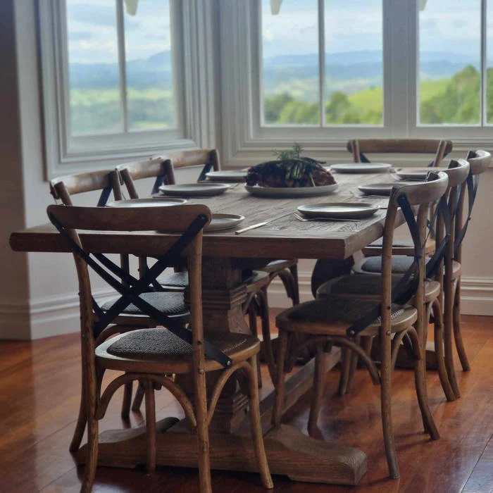 Old Elm & Cross Dining Suite 2200w (7 Pce) - Image 5