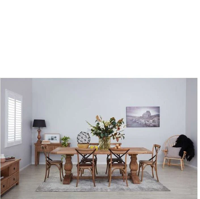 Old Elm & Cross Dining Suite 2200w (7 Pce) - Image 6