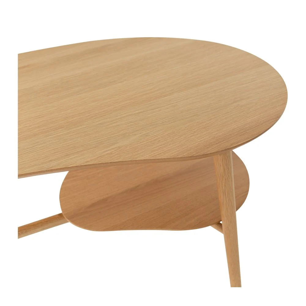 Oslo Coffee Table Shaped with Shelf - Image 5