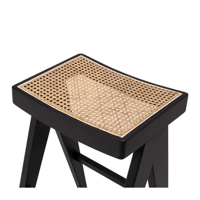 Palma Barstool - Black Oak with Rattan Seat - 650SH - Image 3