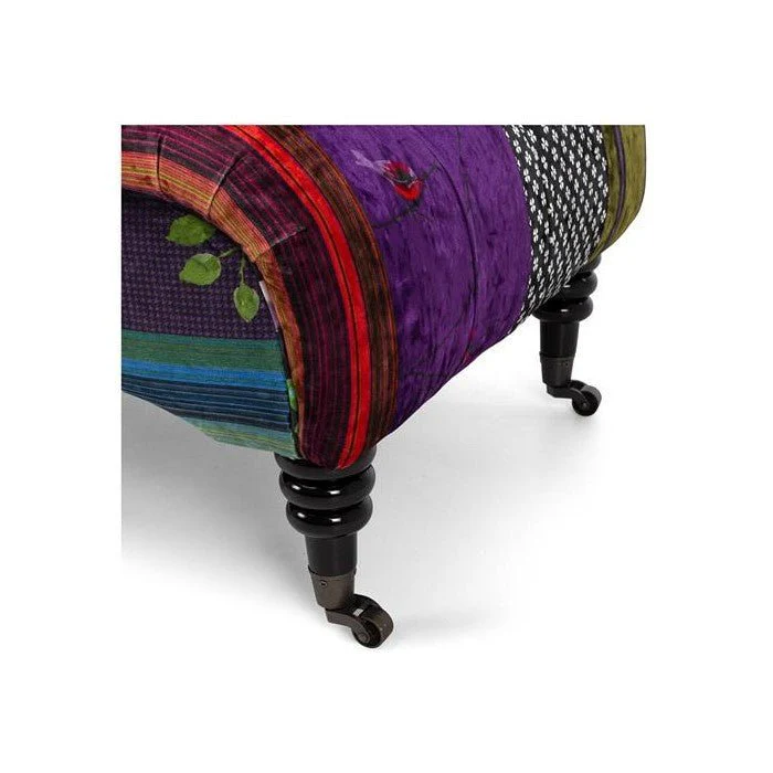 Patchwork Chaise - velvet - Image 4