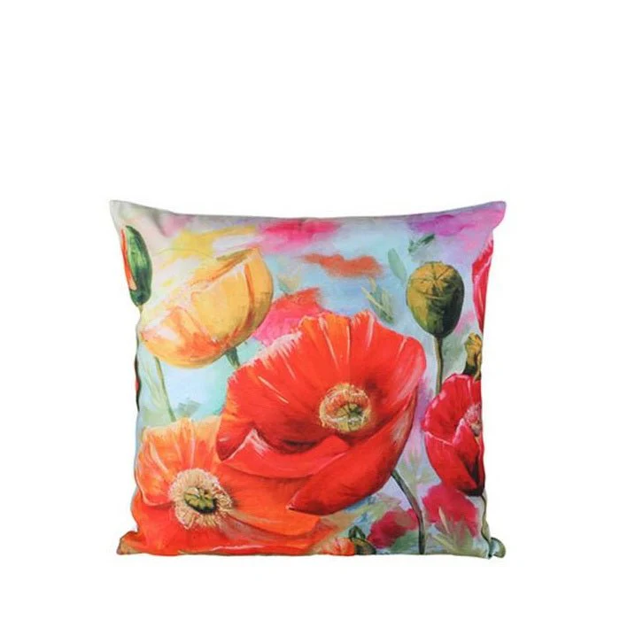 Poppies Colourful Cushion
