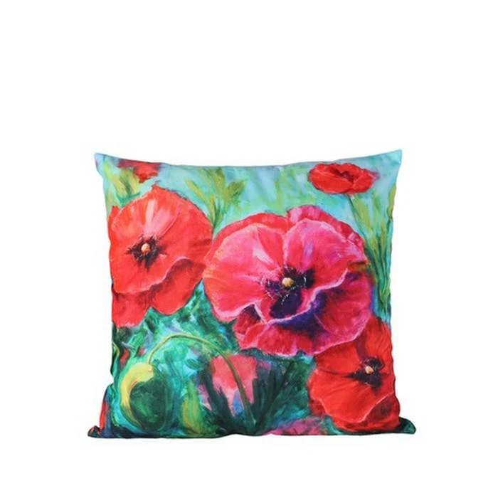 Poppies Red Cushion