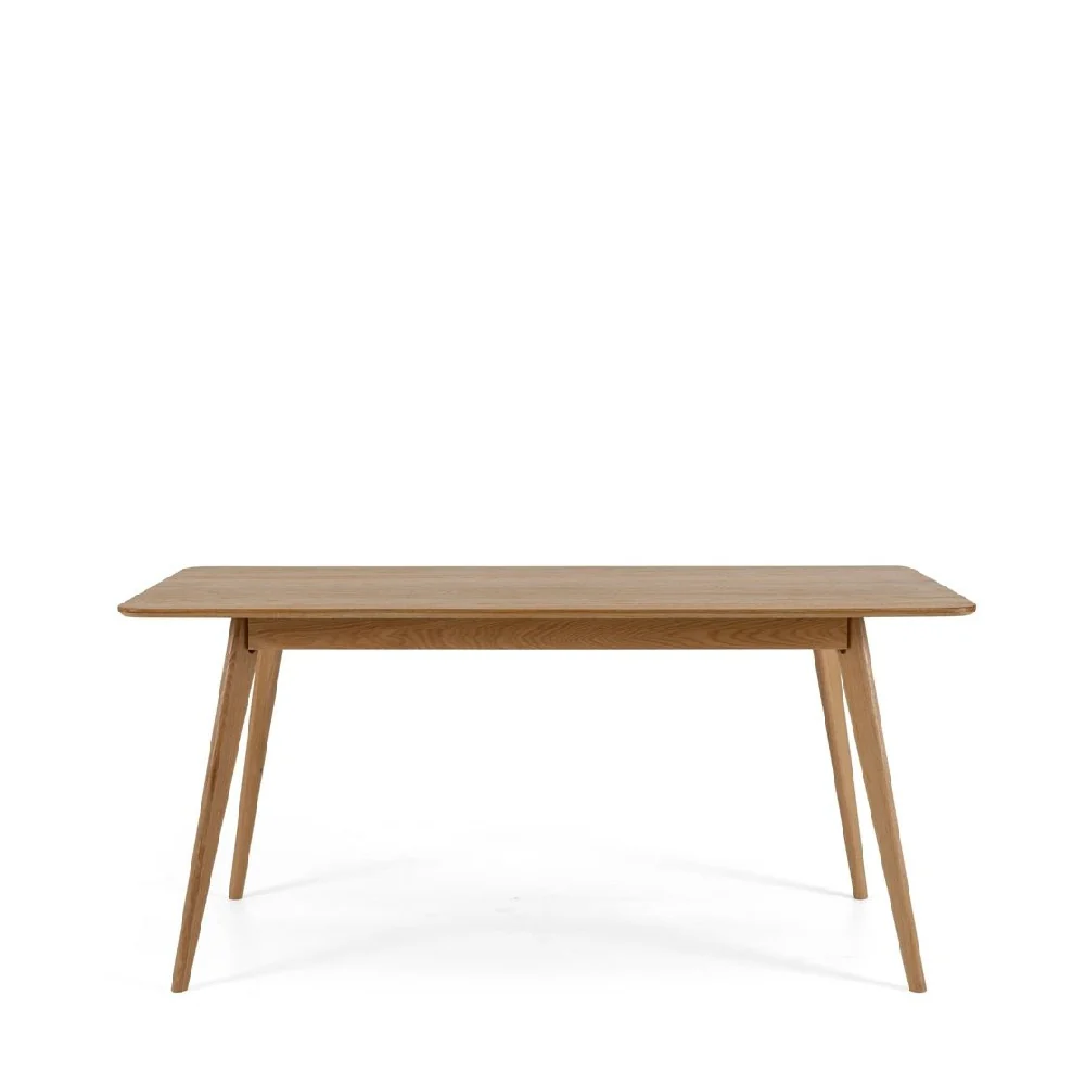 Radius Dining Table - 1600w - Oak Top - Image 2