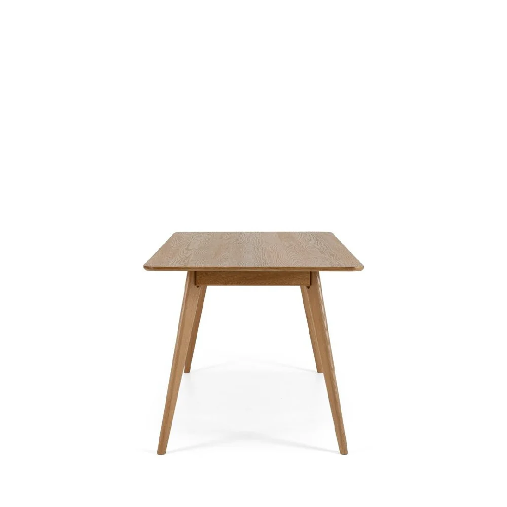 Radius Dining Table - 1600w - Oak Top - Image 3