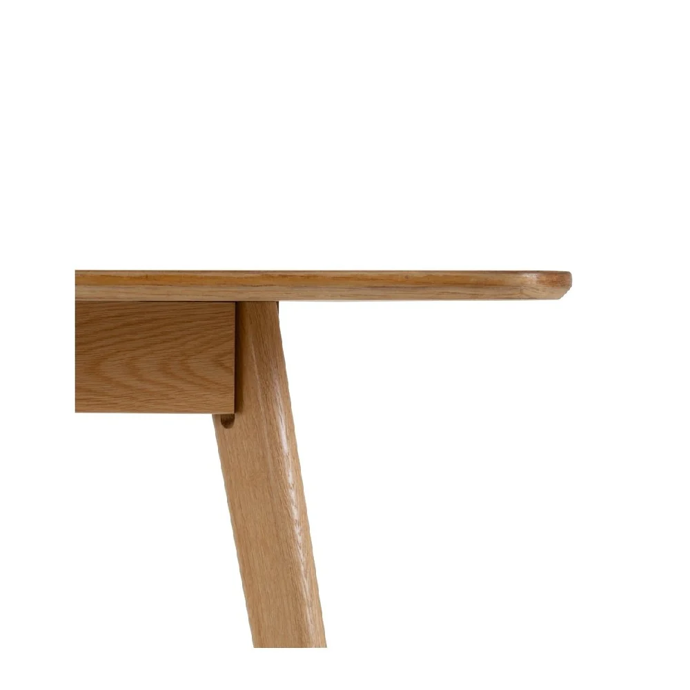 Radius Dining Table - 1600w - Oak Top - Image 4