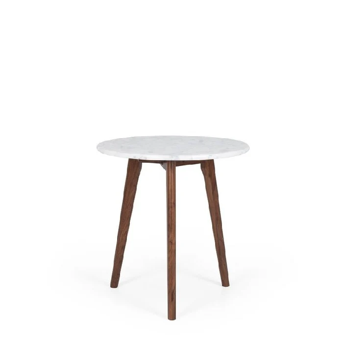 Radius Side Table - Marble - Walnut