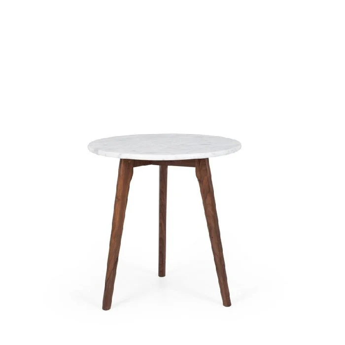 Radius Side Table - Marble - Walnut - Image 2