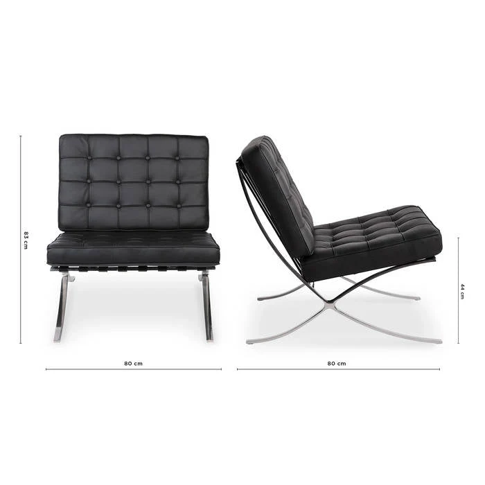 Replica Barcelona Chair – Black or White - Image 8