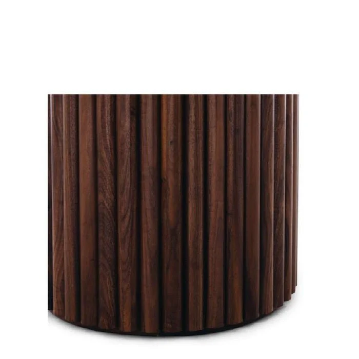 Rho Dining Table with Travertine Top - 1200dia (Seats 4) - Image 4