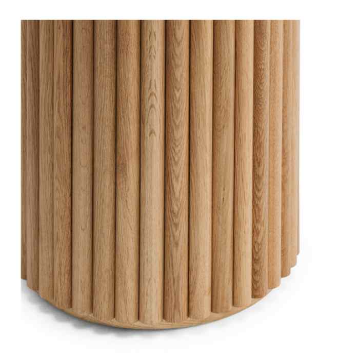 Rho Side Table with Oak Top - 500dia - Image 3
