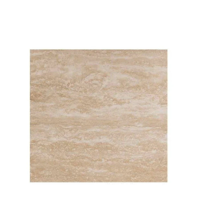 Rho Side Table with Travertine Top - 500dia - Image 7