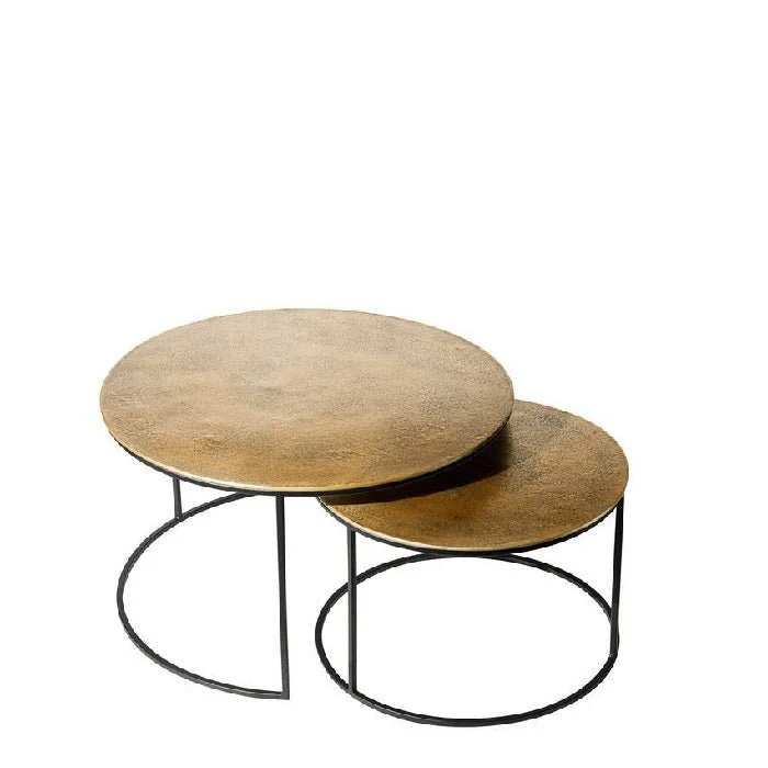 Rio Aluminium & Iron Side Table - Set of 2 - Image 2