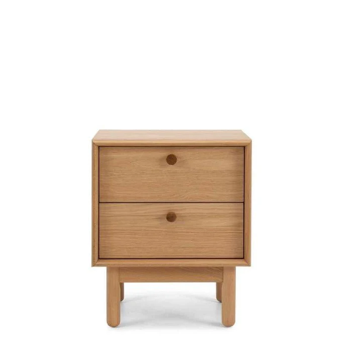 Rotterdam Bedside 2 Drawer - Smooth gliding drawers