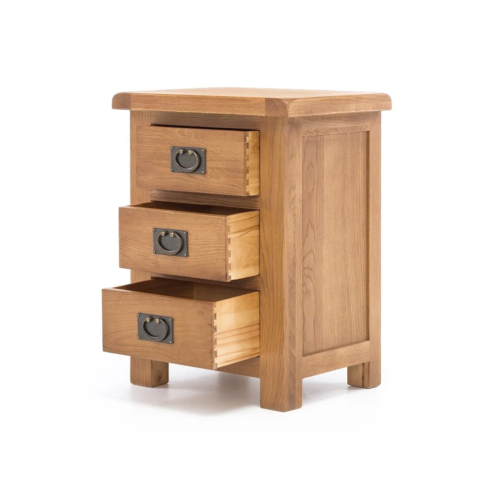 Salisbury BR Bedside Cabinet 3 Drawer - Image 3