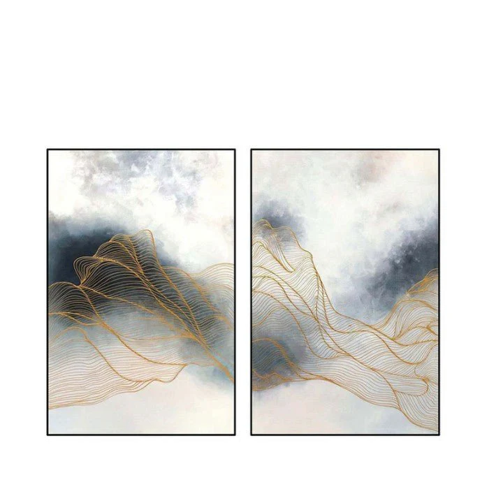 Sheer Painting with black frame